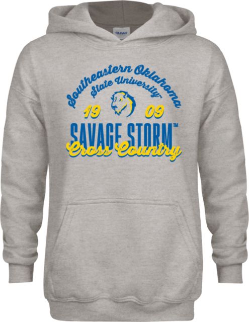 Southeastern Oklahoma State Youth Fleece Hood Savage Storm Cross Country - ONLINE ONLY
