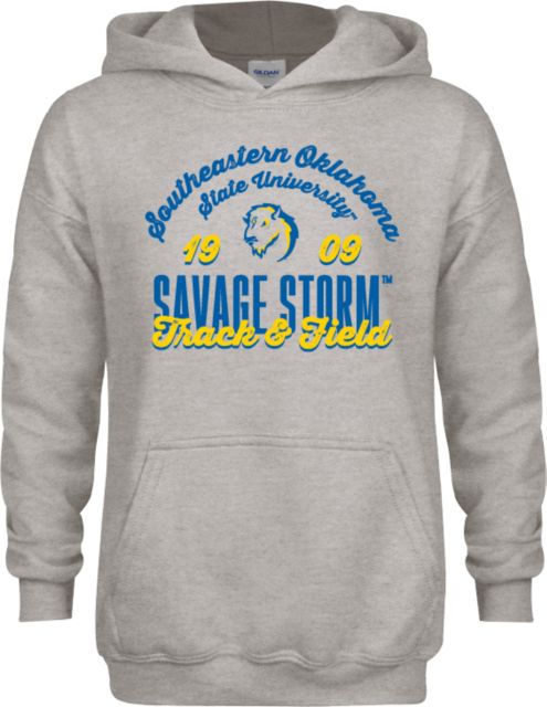 Southeastern Oklahoma State Youth Fleece Hood Savage Storm Track and Field - ONLINE ONLY