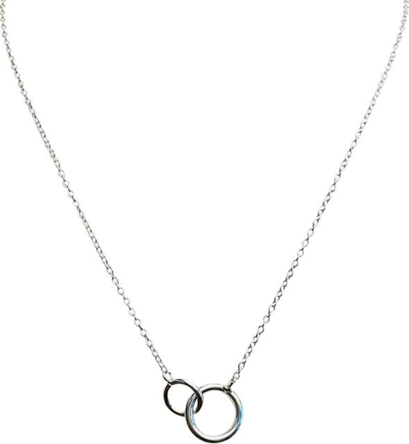 Small Pedant Double Circle Silver Bracelets